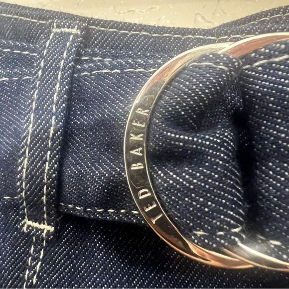 Ted Baker London Shortan Jean Shorts Ring Patch Pocket Denim Dark Wash Size 26 - Picture 8 of 14